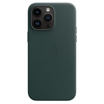 Husa de protectie telefon Apple pentru iPhone 14 Pro Max, MagSafe, Piele, Forest Green