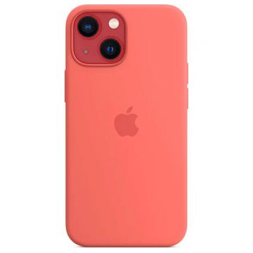 Husa de protectie telefon Apple pentru Apple iPhone 13 mini, Silicone Case, MagSafe, Pink Pomelo (Seasonal Fall 2021)