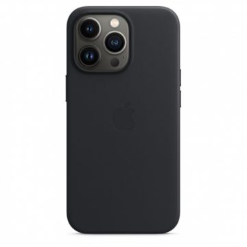 Husa telefon Apple pentru Apple iPhone 13 Pro, Leather Case, MagSafe, Midnight