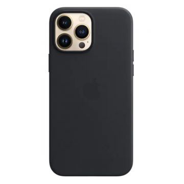 Husa telefon Apple pentru Apple iPhone 13 Pro Max, Leather Case, MagSafe, Midnight