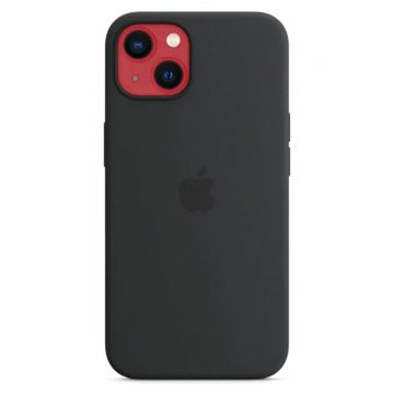 Husa telefon Apple pentru Apple iPhone 13, Silicone Case, MagSafe, Midnight