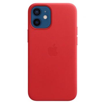 Husa telefon Apple pentru iPhone 12 Mini, MagSafe, Piele, Red