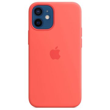 Husa telefon Apple pentru iPhone 12 mini, MagSafe, Silicon, Pink Citrus