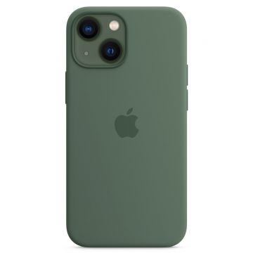 Husa telefon Apple pentru iPhone 13 Mini, MagSafe, Silicon, Eucalyptus