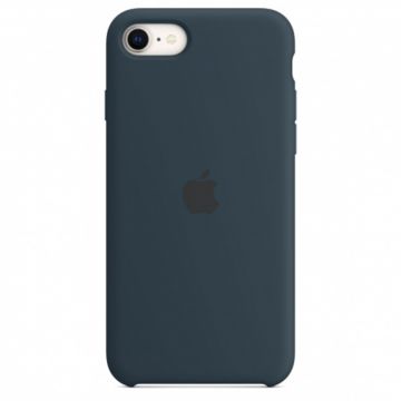 Husa telefon Apple pentru iPhone SE3, Silicone Case, Abyss Blue