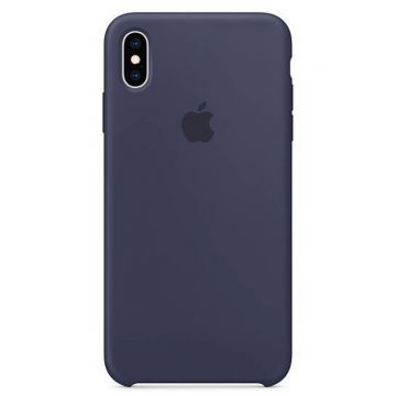 Husa telefon Apple pentru iPhone XS Max, Silicon, Midnight Blue