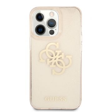 Husa telefon Guess pentru iPhone 13 Pro Max, Big 4G Full Glitter, Plastic, Roz