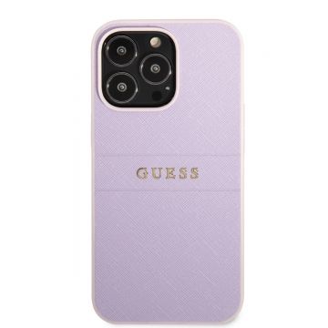 Husa telefon Guess pentru iPhone 13 Pro Max, Saffiano, Piele ecologica, Mov