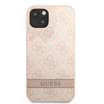 Husa telefon Guess, PU 4G Stripe Case pentru Apple iPhone 13 mini, Roz