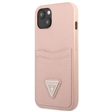 Husa telefon Guess, PU Saffiano Case pentru Apple iPhone 13 mini, Roz