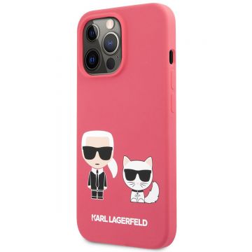 Husa telefon iPhone 13 Pro, Karl Lagerfeld, Choupette Liquid, Silicon, KLHCP13LSSKCP, Red