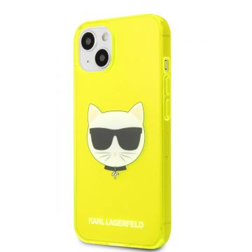 Husa telefon Karl Lagerfeld, Choupette Head Case pentru Apple iPhone 13 mini, Galben