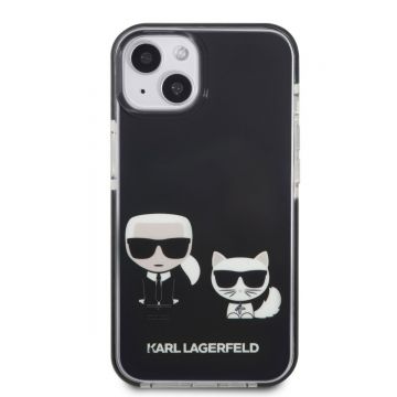 Husa telefon Karl Lagerfeld, Karl and Choupette pentru Apple iPhone 13, Negru