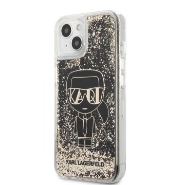 Husa telefon Karl Lagerfeld, Liquid Glitter Gatsby Case pentru iPhone 13 mini, TPU, Negru