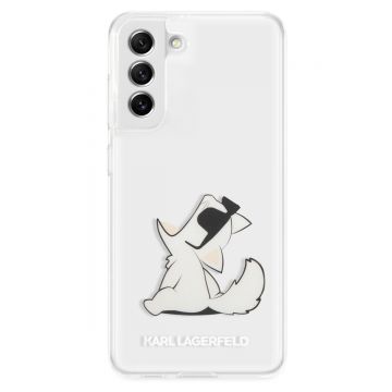 Husa telefon Karl Lagerfeld pentru Samsung Galaxy S22+, Choupette Eat, Plastic, Transparent