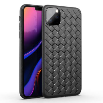 Husa telefon pentru iPhone 11 Pro, Tip impletitura, Silicon, Negru