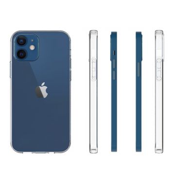 Husa telefon pentru iPhone 12 Mini, Silicon, Transparent