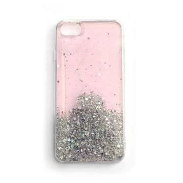 Husa telefon Wozinsky pentru Samsung Galaxy A22 4G, Star Glitter Shining, Roz