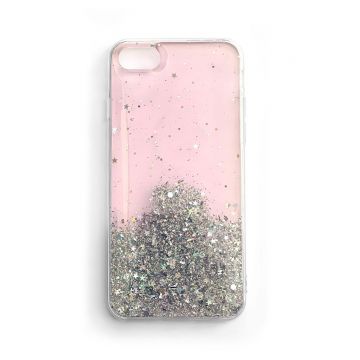 Husa de protectie telefon Wozinsky pentru Samsung Galaxy A22 4G, Star Glitter Shining, Roz