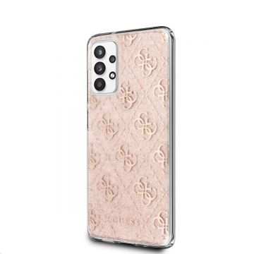 Resigilat - Husa de protectie Guess, PC/TPU, 4G Peony Glitter pentru Samsung Galaxy A32 5G, Roz