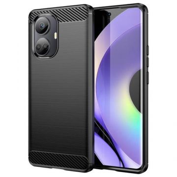 Carcasa Flexible Carbon compatibila cu Realme 10 Pro (Negru)