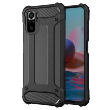 Carcasa Rugged Hybrid Armor compatibila cu Xiaomi Redmi Note 10/10S (Negru)