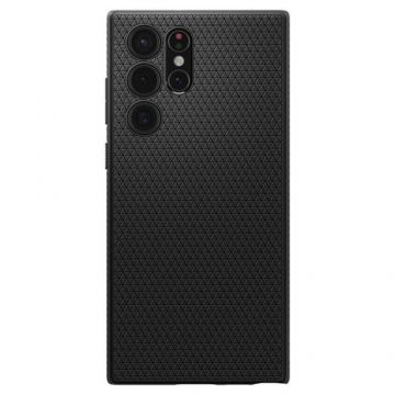 Carcasa Spigen Liquid Air compatibila cu Samsung Galaxy S22 Ultra Matte Black