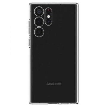 Carcasa Spigen Liquid Crystal compatibila cu Samsung Galaxy S22 Ultra Crystal Clear