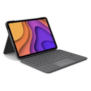 Husa cu tastatura Logitech Folio Touch 920‑009968 pentru iPad Air Gen 4 2020 (Gri)