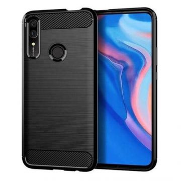 Husa de protectie Carbon Stripe pentru Huawei P Smart Z, silicon moale (Negru)