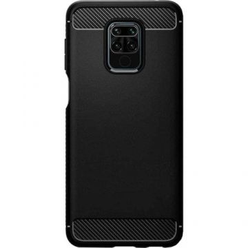 Husa de protectie Lemontti Carbon Xiaomi Redmi Note 9, Negru