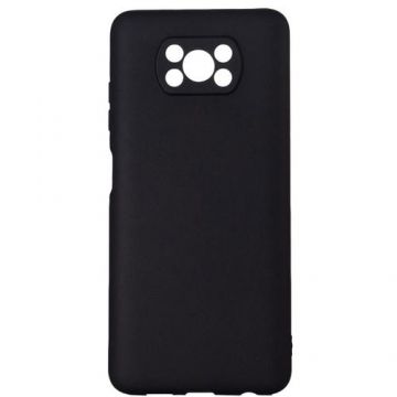 Husa de protectie Spacer pentru Xiaomi Pocophone X3 Pro 5G, material flexibil silicon si interior cu microfibra, Negru