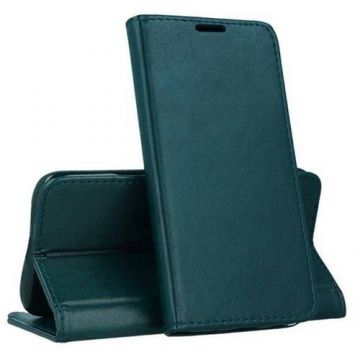 Husa flip Nemo, pentru Samsung Galaxy A13 4G/LTE, Piele ecologica (Verde inchis)