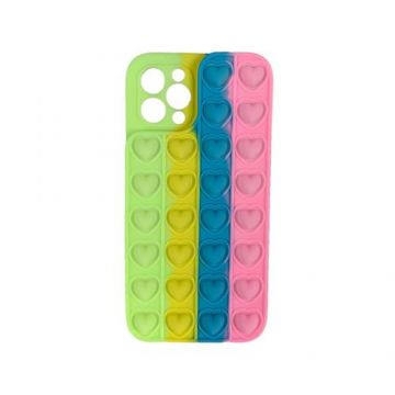 Husa Lemontti Heart Pop it compatibila cu iPhone 11 Pro, Multicolor