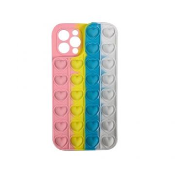 Husa Lemontti Heart Pop it compatibila cu iPhone 11 Pro, Multicolor