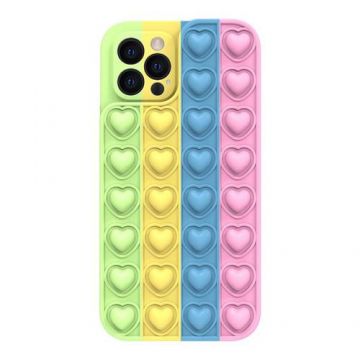 Husa Lemontti Heart Pop it compatibila cu iPhone 13 Pro Max, Multicolor 4