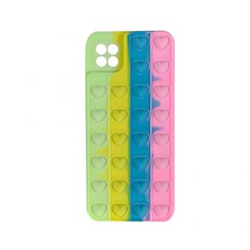 Husa Lemontti Heart Pop it compatibila cu Samsung Galaxy A22 4G, Multicolor