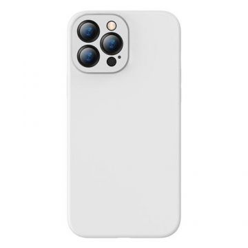 Husa pentru iPhone 13 Pro 6.1inch, Baseus, Gel de silice, Alb
