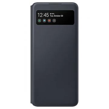 Husa pentru Samsung Galaxy A42 5G, View Wallet Cover, Negru