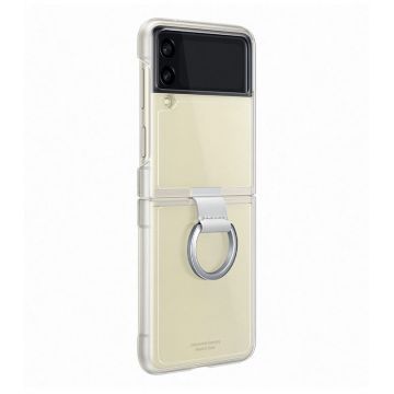 Husa pentru Samsung Galaxy Z Flip3, Clear Cover with Ring, Transparenta