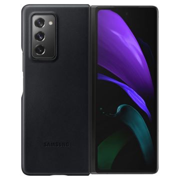 Husa Samsung Leather Cover pentru Samsung Galaxy Fold 2, EF-VF916LBEGEU, Negru