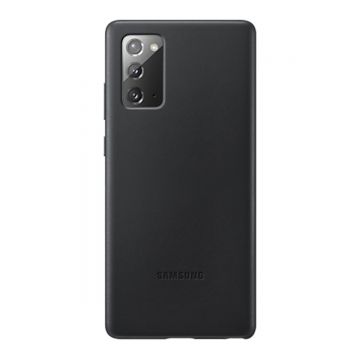 Husa Samsung Leather Cover pentru Samsung Galaxy Note 20,EF-VN980LBEGEU, Piele, Negru