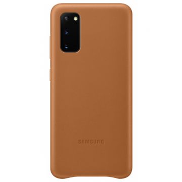 Husa Samsung Leather Cover pentru Samsung Galaxy S20, EF-VG980LAEGEU, Piele, Maro