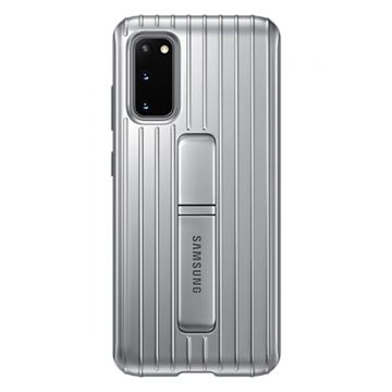 Husa Samsung Protective Standing Cover pentru Samsung Galaxy S20, EF-RG980CSEGEU, Argintiu