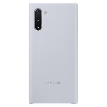 Husa Samsung Silicone Cover pentru Samsung Galaxy Note 10, EF-PN970TSEGWW, Argintiu