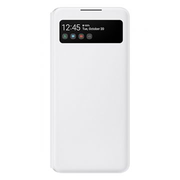 Husa Samsung Smart S View Cover pentru Samsung Galaxy A42 5G, EF-EA426PWEGEE, Alb