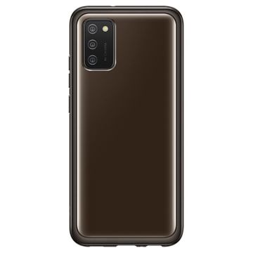 Husa Samsung Soft Clear Cover pentru Samsung Galaxy A02s, EF-QA026TBEGEU, Negru