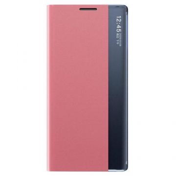 Husa Sleep Smart Window compatibila cu Xiaomi Poco F3/Mi 11i (Roz)