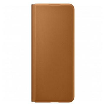 Husa telefon Flip Cover Samsung pentru Samsung Galaxy Z Fold 3, Piele, Camel