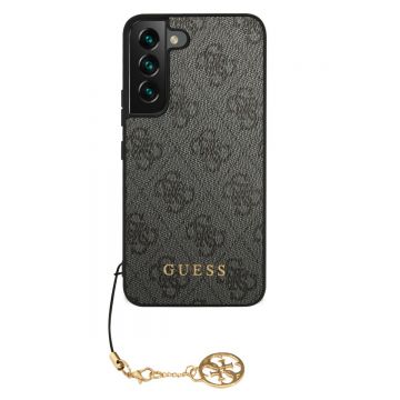 Husa telefon Guess pentru Samsung Galaxy S23, 4G Charm, Piele ecologica, Gri